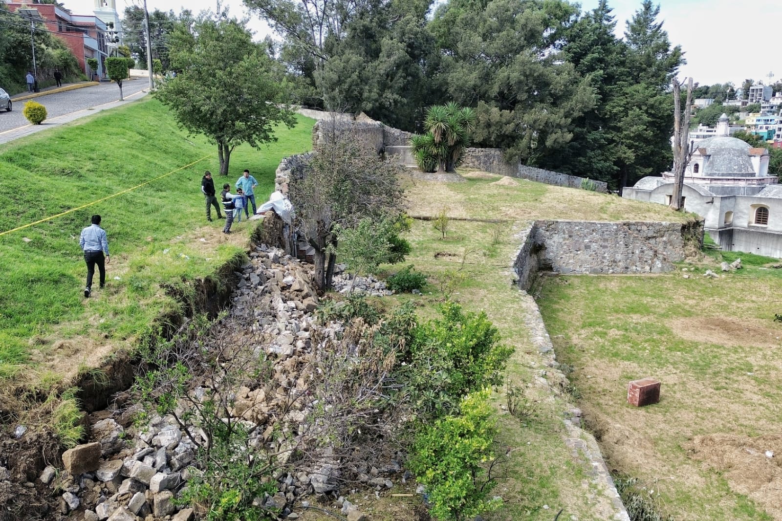 Ayuntamiento de Tlaxcala da seguimiento a afectación en el Ex Convento de San Francisco